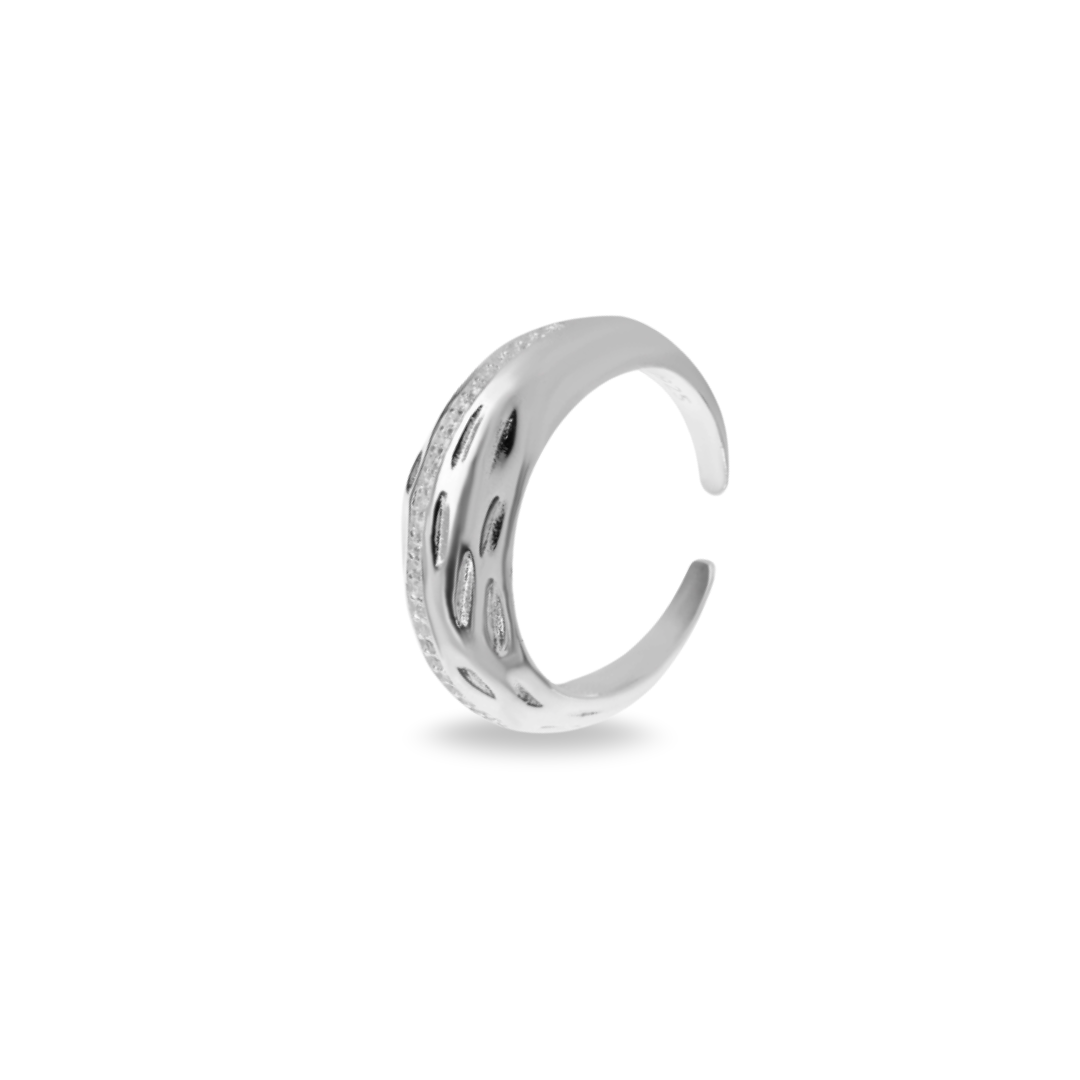 Anillo Ajustable “Ezria” – Brillo Sofisticado en Plata 925