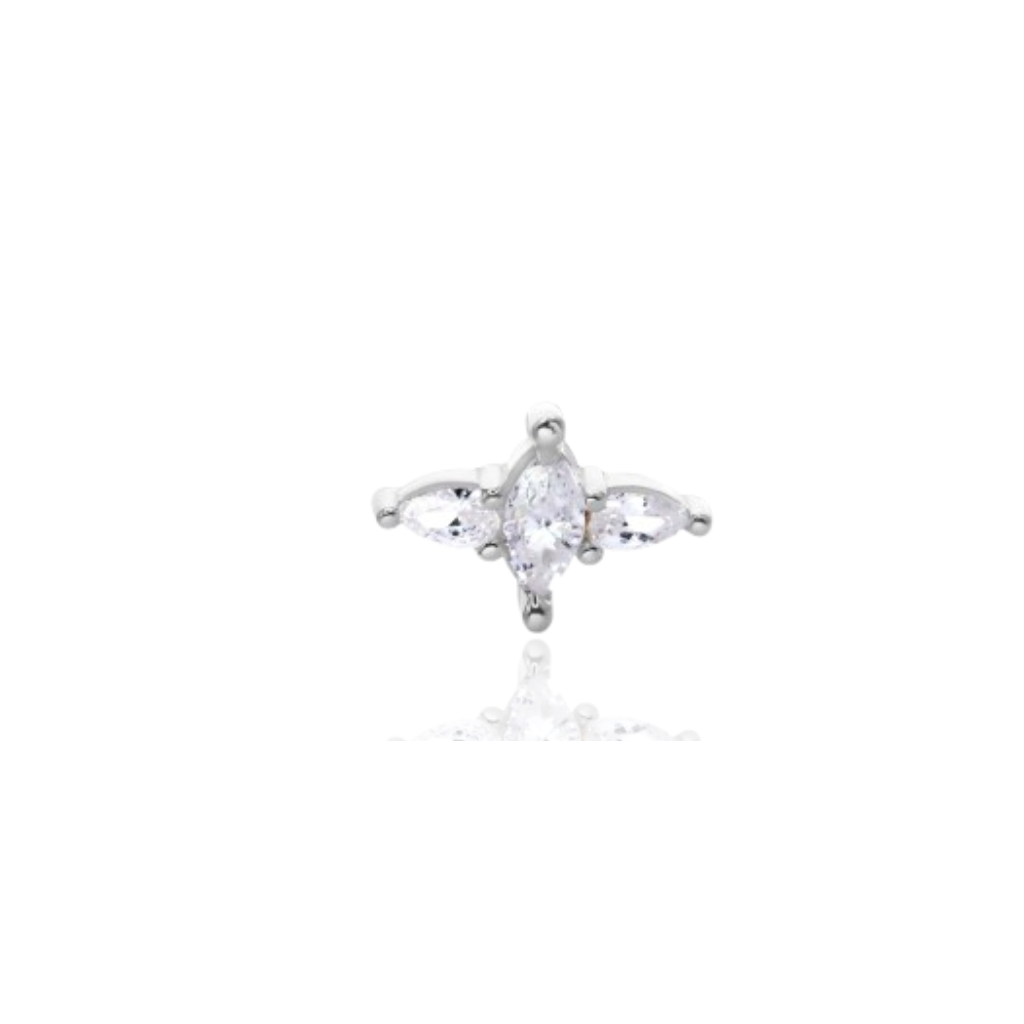 Piercing Destello Plata 925 y circones