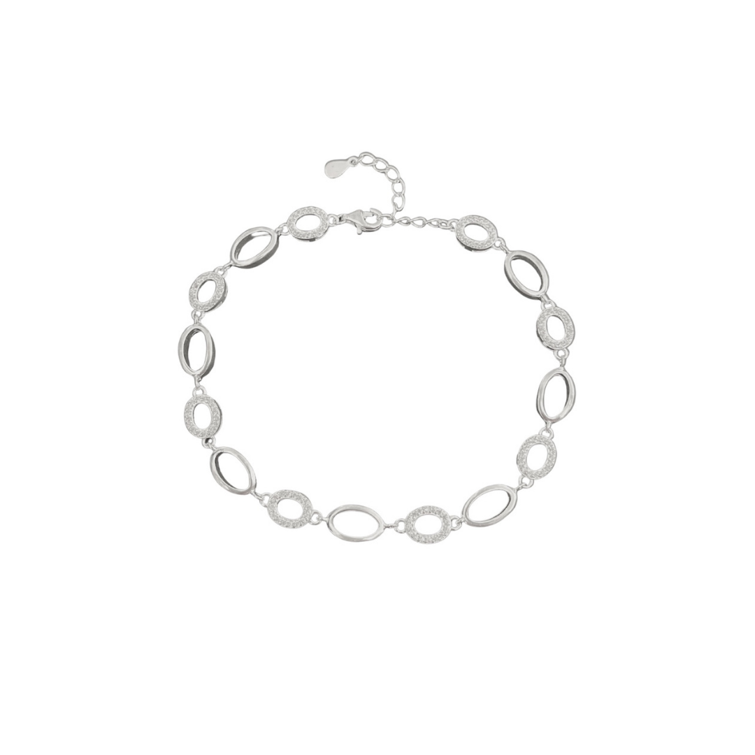 Pulsera Ovalos de Luz - Plata 925