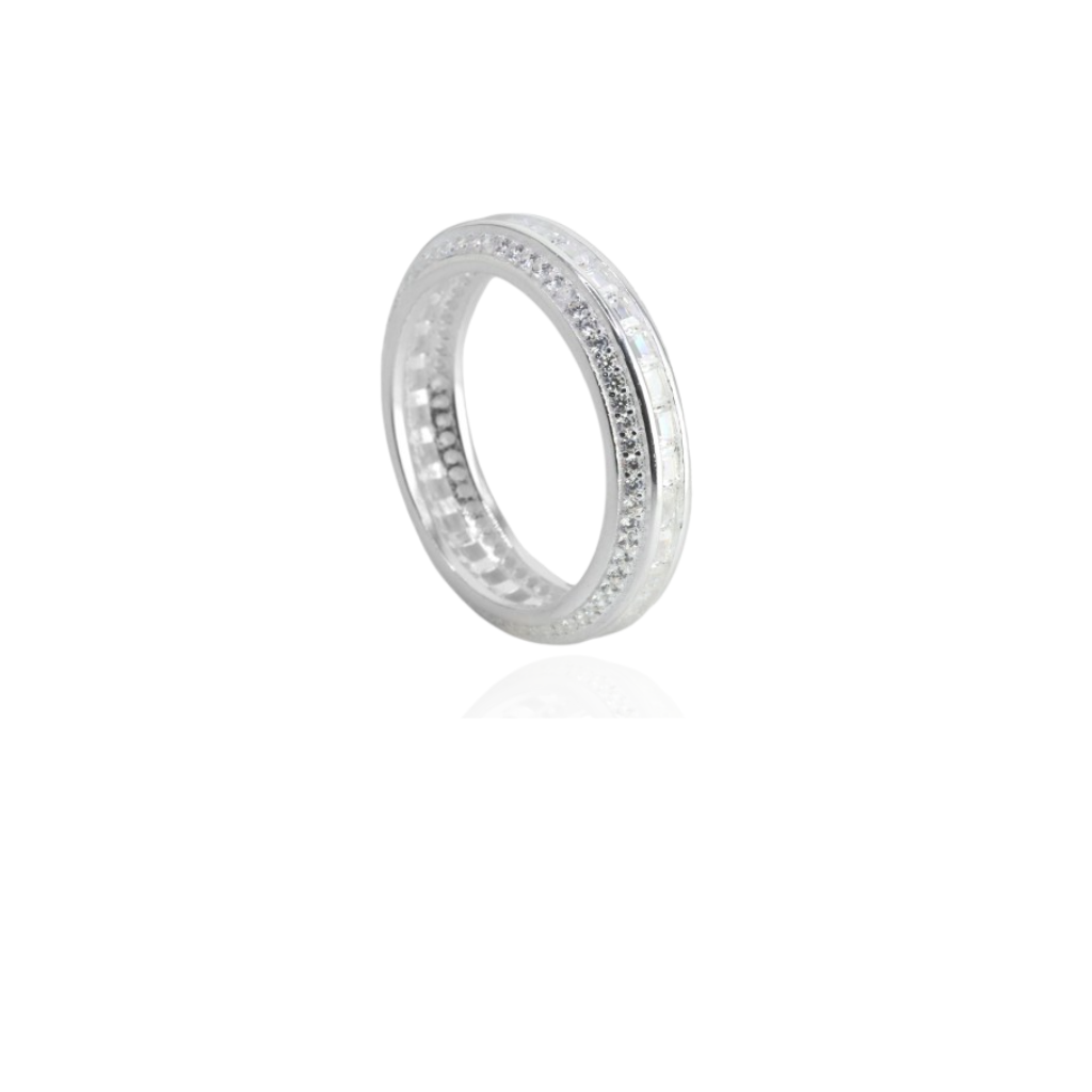 Anillo Victoria Plata925 Doble banda circones