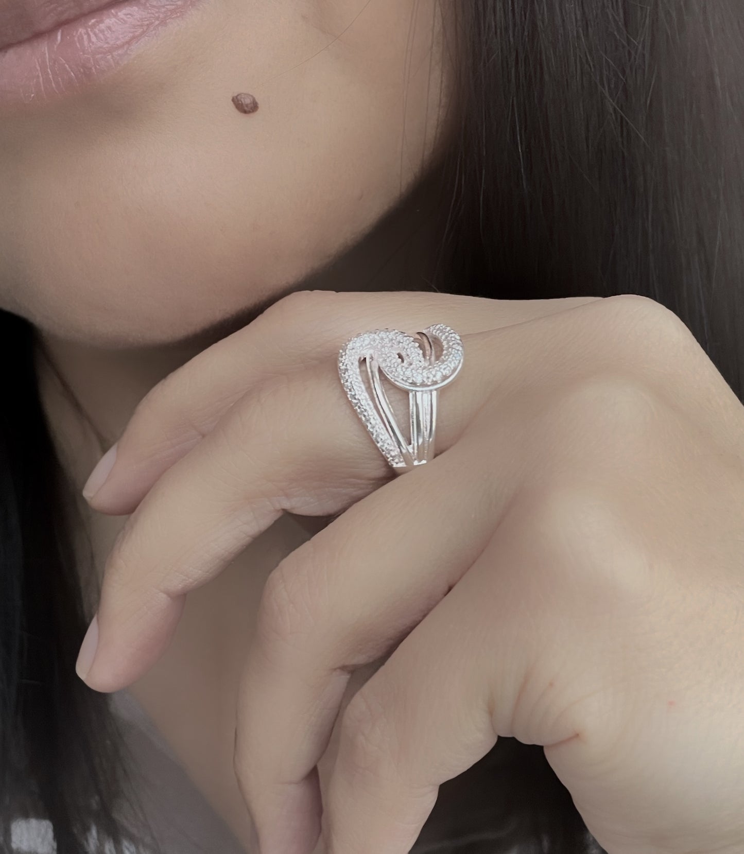 Anillo Leticia Plata 925 circones pavé