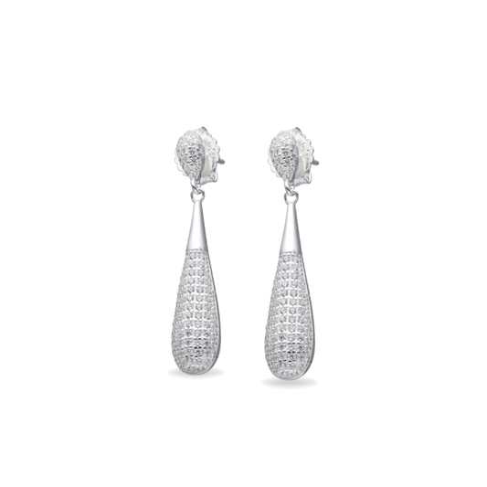 Pendientes Liora – Gotas de Plata 925 con Circones Pavé