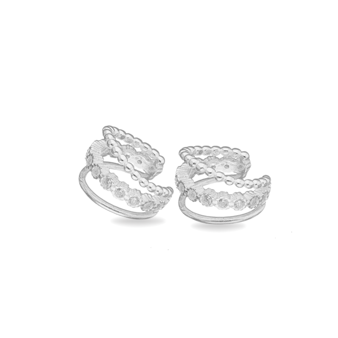 Ear Cuff Selene - Plata 925 y circones