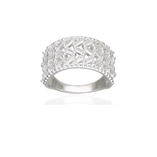 Anillo Isabella-Plata925-Circones Baguette
