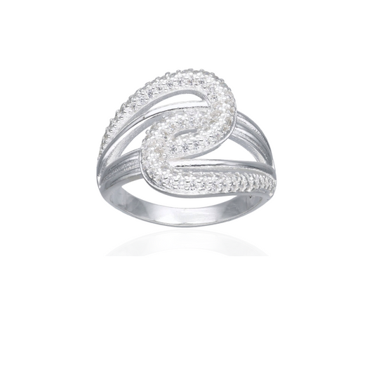 Anillo Leticia Plata 925 circones pavé