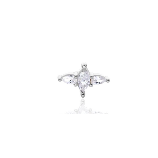 Piercing Destello Plata 925 y circones