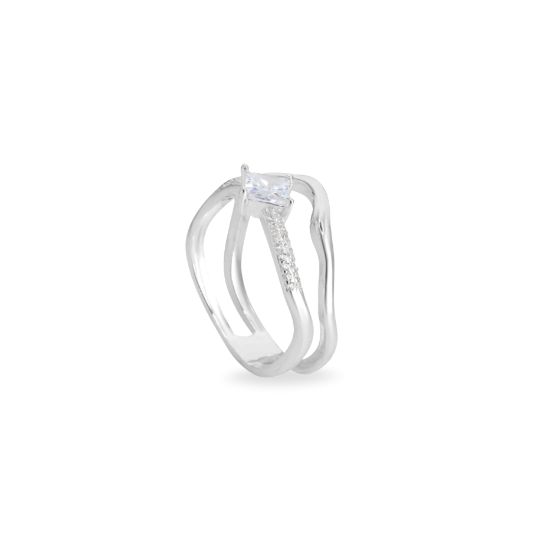 Anillo Ondas de Luz – Elegancia Contemporánea