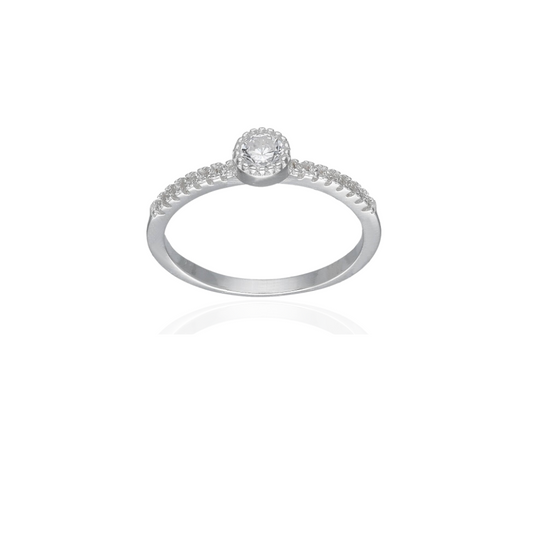 Anillo Inés Plata 925 Solitario