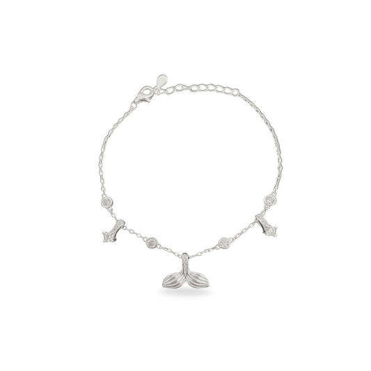 Pulsera Cola de Ballena Brillante - Plata 925