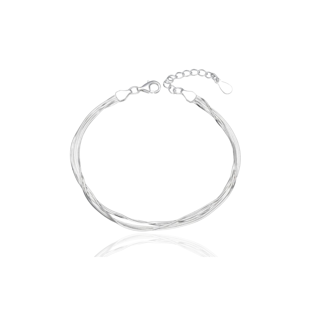 Pulsera Brisa de Plata cinco tiras