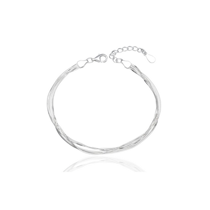 Pulsera Brisa de Plata cinco tiras